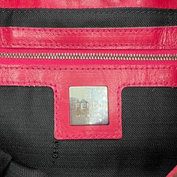 Vintage Fendi hot pink leopard print Baguette shoulder bag - Picture 3 of 8